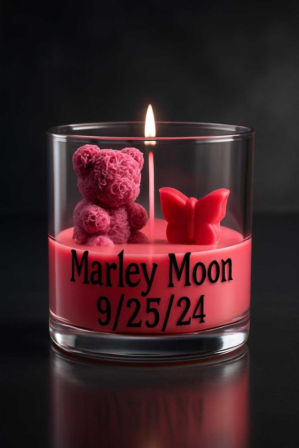 Personalized miniature candle