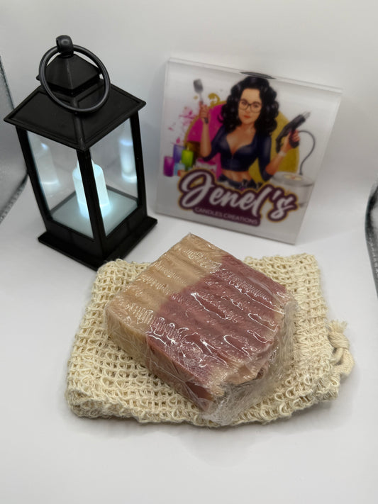 Bamboo Soap Holder Or Exfoliating Soap Pouch.